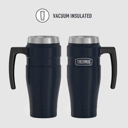THERMOS Stainless King Vacuum-Insulated Travel Tumbler, 16 Ounce, Matte Steel