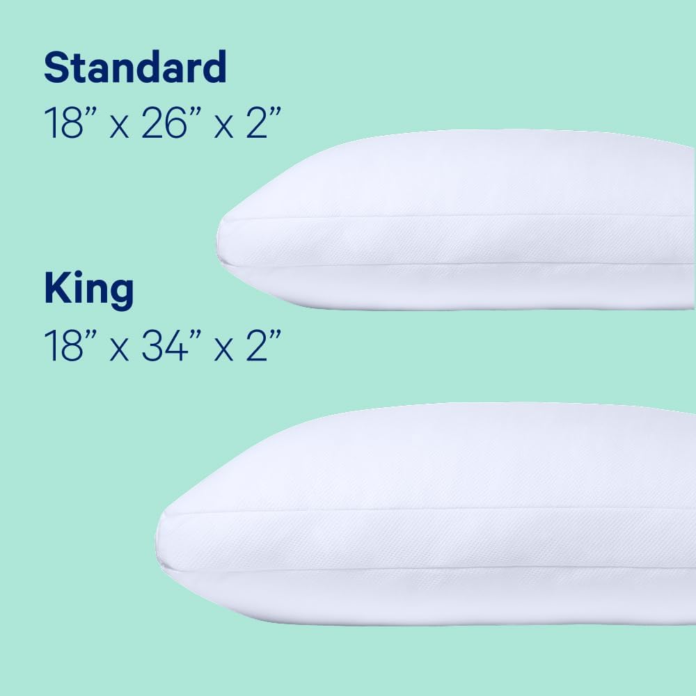 Casper Sleep Essential Cooling Foam Pillow, Standard Size – Firm Memory Foam with Cooling Cover, Supports Side Sleepers, Breathable & Pressure-Relieving