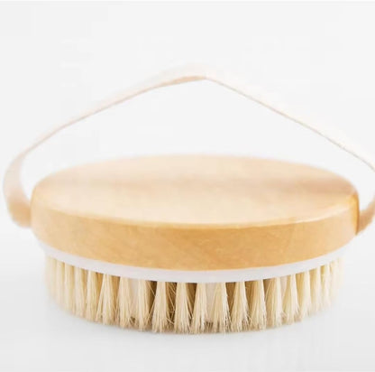 Dry Body Brush – Eco-Friendly Natural Bristles for Gentle Exfoliation, Skin Renewal, Improved Circulation & Lymphatic Support – Perfect Detox & Spa Self-Care Accessory