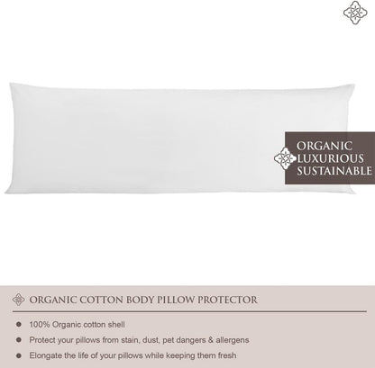 Bioweaves 100% Organic Cotton Breathable Pillow Protectors GOTS Certified with Zipped Closure – Standard, 20 x 26 inches, 2-Pack