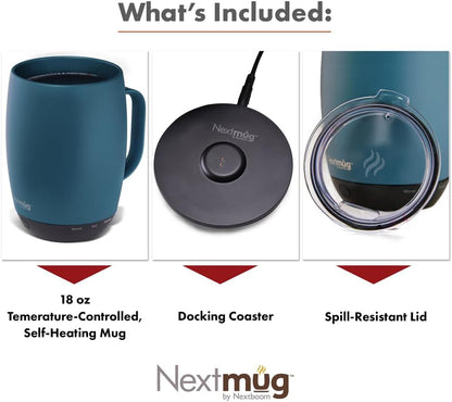 Nextmug - Temperature-Controlled, Self-Heating Coffee Mug