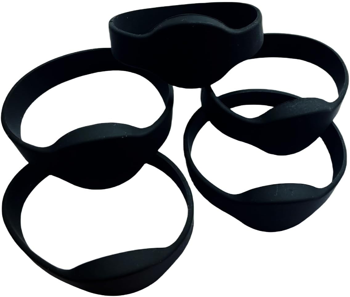 YARONGTECH 5pcs NFC Tags NTAG215 Wristbands Compatible with Amiibo TagMo and NFC-Enabled Mobile Phones and Devices (Black)