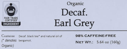 Davidson's Organics, Decaffeinated Earl Grey, 100-count Unwrapped Tea Bags