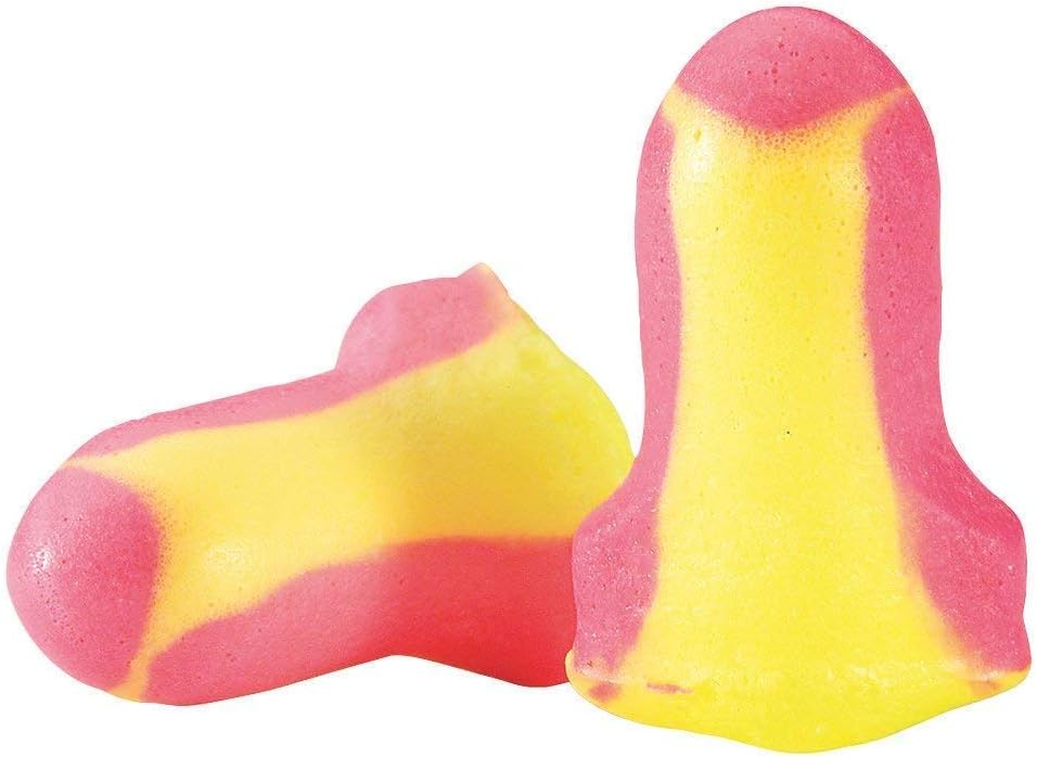 Howard Leight by Honeywell Laser Lite High Visibility Disposable Foam Earplugs, Pink/Yellow , 200-Pairs (LL-1) - 3301105