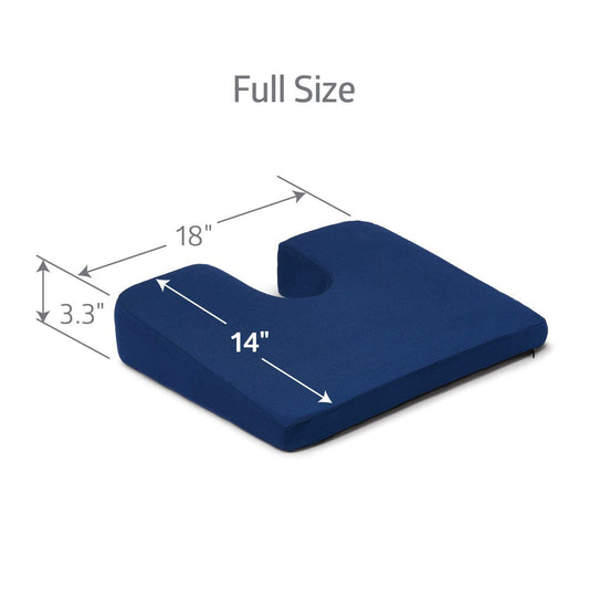 Medline Seat Cushion to Relieve Pressure and Lower Back Pain, Tailbone and Sciatica Issues, Coccyx Cushion is Tilted to Restore Natural Curve of Spine, Office Chair Cushion with Open Tailbone Area