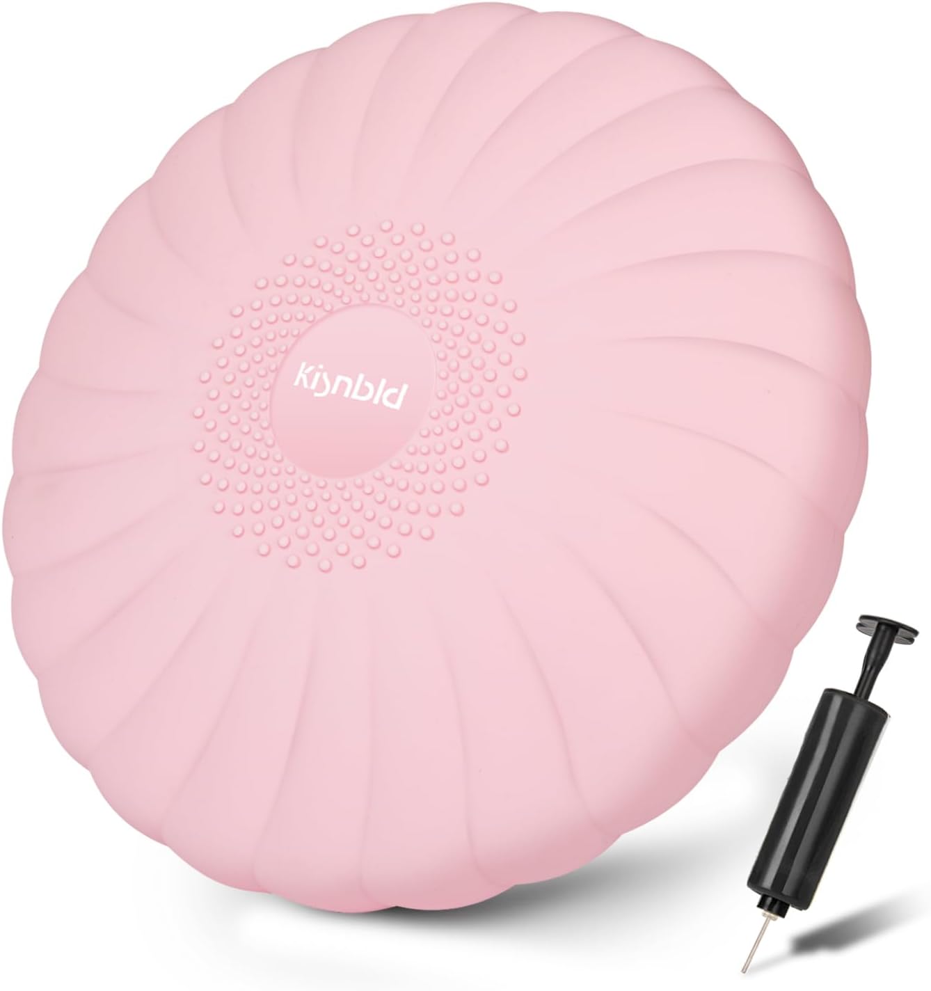 kisnbld Wobble Cushion, Extra Thick Wiggle Seat for Sensory Kids, Non-slip Balance Disc with Inflation Pump for Adults Core Strength, Posture Improvement & Physical Therapy (13.5in/34cm)