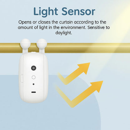 Smart WiFi Curtain Opener Robot - Tuya App Control, Automatic Electric Motor, Voice Control Compatible with Alexa & Google Home, Easy Retrofit Curtains for Home & Office