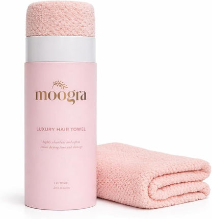 Luxury Microfiber Hair Towel Wrap for Women - Quick Dry, Super Absorbent Hair Turban, Soft & Lightweight Anti-Frizz Towel for Long, Thick & Curly Hair (Sage Green, 48" × 24")