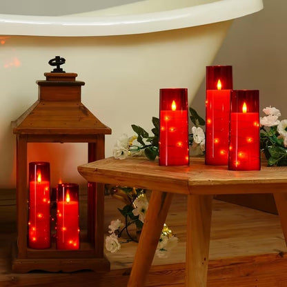 Waterproof Flameless Candles, 12 PC Battery Operated LED Pillar Candles with 2 Remote Controls & Timer, Flickering Indoor Outdoor Candles for Wedding, Patio, Easter, Bathroom, Home Decor, 4''5''6''