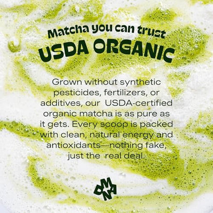 MatchaDNA Matcha Powder Sticks 7 Pack (20g Each) – Sweetened with Milk, No Sugar Added – Organic Matcha Powder Green Tea Latte Mix for Hot or Iced Drinks – Organic Macha Tea, Smooth Energy Boost
