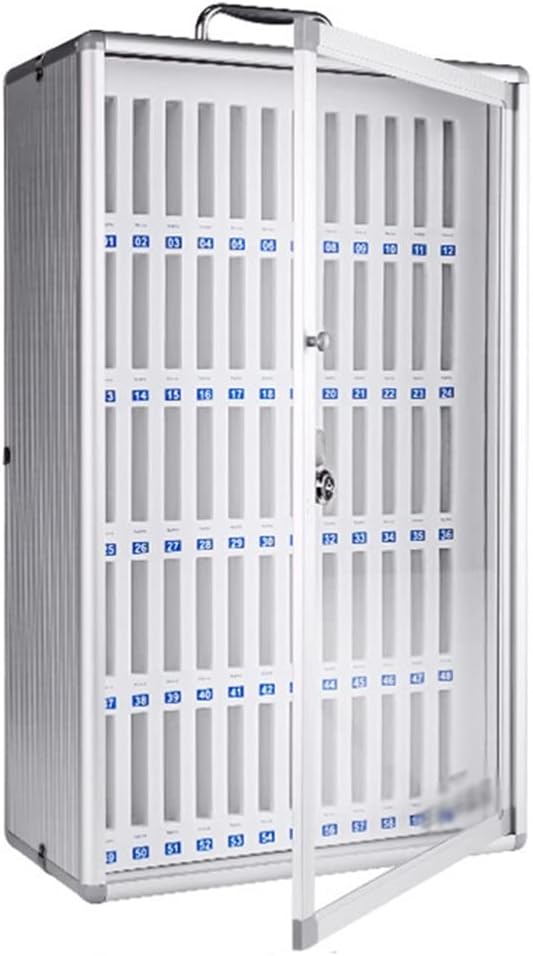 Mobile Phone Charging Stations Mobile Phone Storage Cabinet 6/12/24/36/48/60 Slots Convenient Design Mobile Phone Wall Mount Porta Phone Holder (Silver 36)