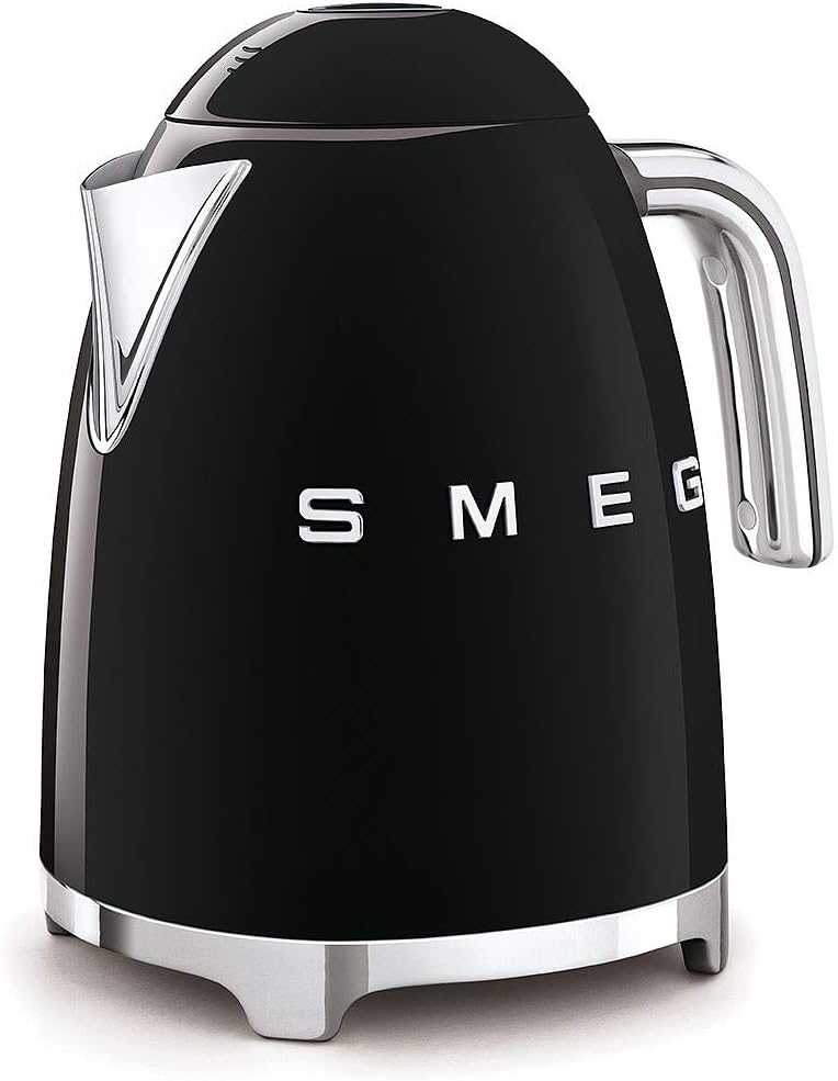 SMEG KLF03 Electric Kettle 1.7L (7 Cup), Retro Hot Water Boiler for Tea & Coffee, Fast Boiling, Auto Shut-Off, Soft Open Lid, 360° Swivel Base Countertop Kettle – Matte Champagne