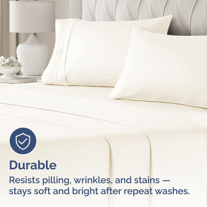 Standard Pillow Cases Set of 10 - Ultra Soft Hotel Quality Pillowcase Covers - Comfy, Cozy & Wrinkle Free - Shrink, Stain and Fade Resistant - Machine Washable Pillow Protectors - 10 Pcs Set - White - Colors B
