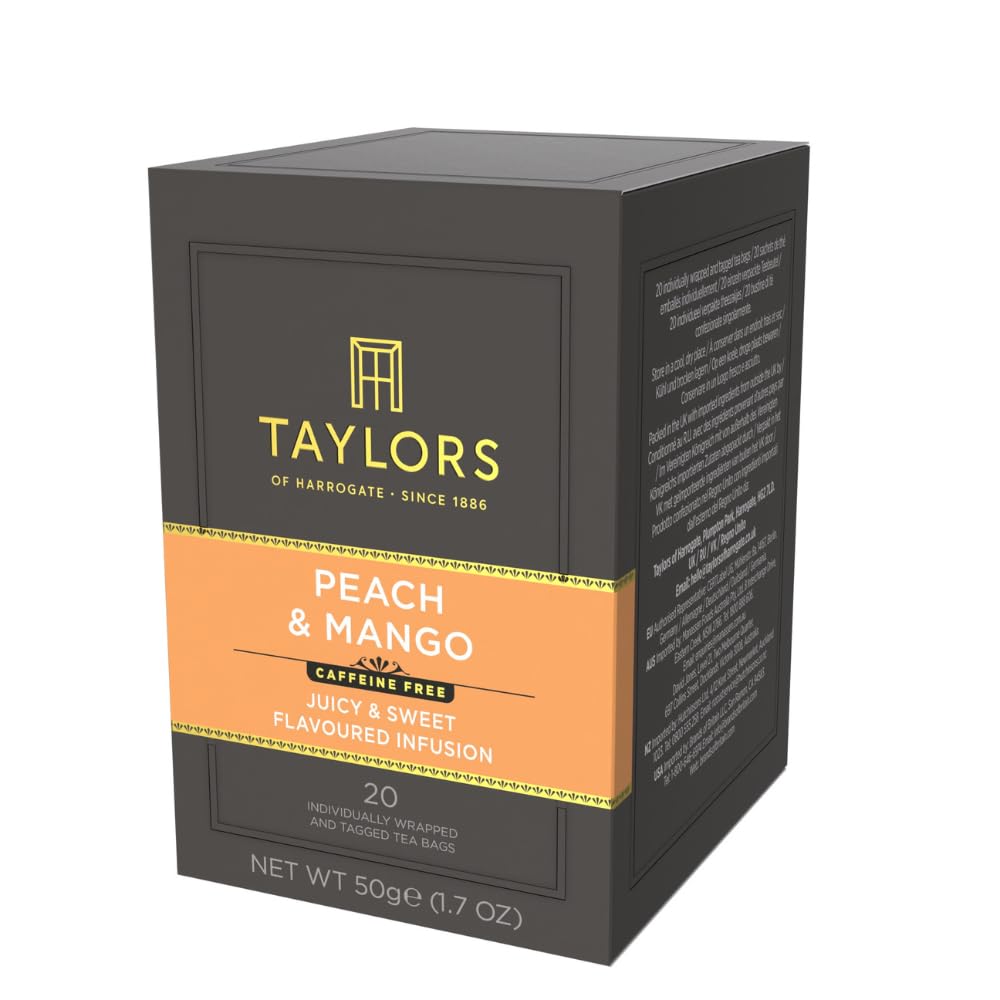 Taylors of Harrogate Peach & Mango Herbal Tea Bags, 20ct (Pack of 1)