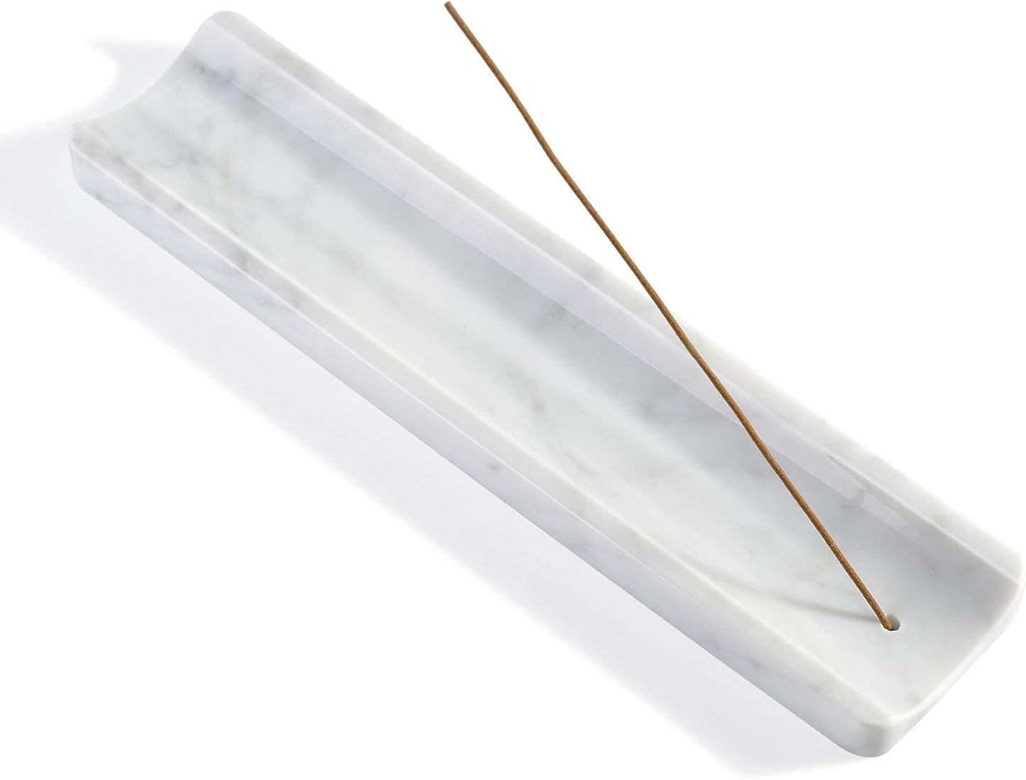 Koville Marble Incense Holder, Incense Holder for Sticks, Incense Sticks Holder Ash Catcher for Meditation Yoga SPA, Natural Stone Incense Burner, Home Table Decor (Grey)