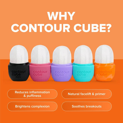 Contour Cube Original - Ice Roller for Sculpting & De-Puffing - Face Ice Roller & Massager with BPA-Free Silicone - Ice Mold for Face - Skin Care Tools for Daily Skincare (180ml) - Marble