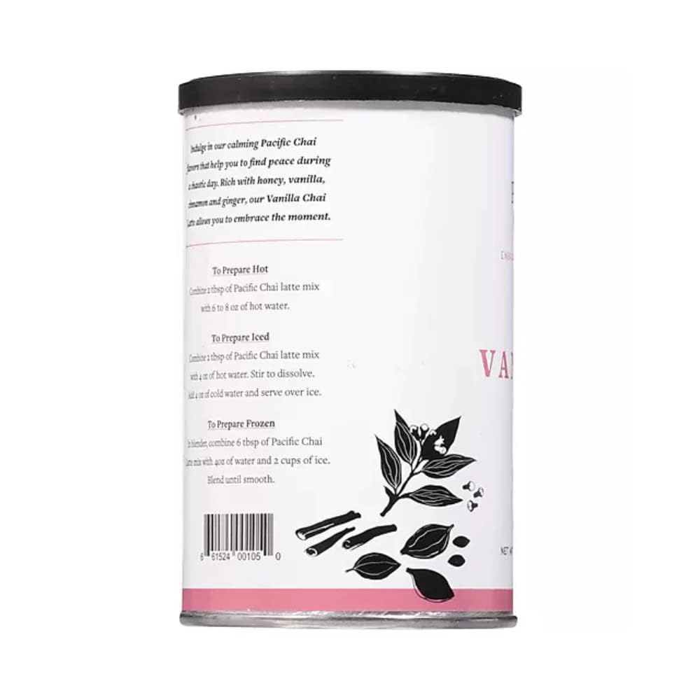 Pacific Chai Spiced Chai Latte Mix, Instant Chai Tea Latte Drink Mix, Gluten Free, Kosher Certified Powder Beverage, Café Style Chai Latte, 9 oz (Pack of 3)