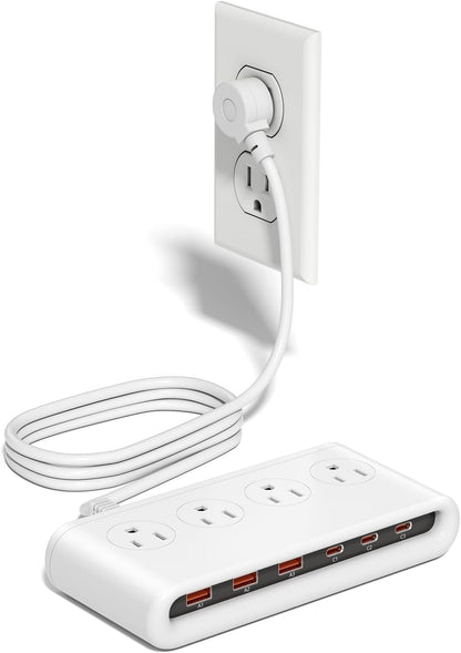 10-in-1 Power Strip with USB C Ports, 35W USB, 4 AC & 6 USB Ports