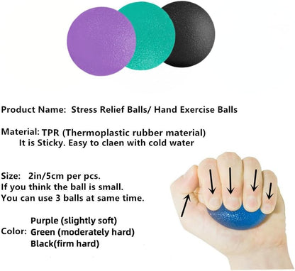 Stress Balls for Adults, Squeeze Squishy Balls for Hand Therapy