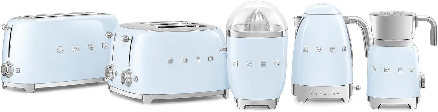 SMEG Variable Temperature Electric Kettle 1.7L (7 Cup), Stainless Steel Tea & Coffee Kettle, Fast Boil, Adjustable Temp 122°F–212°F, Keep Warm, Auto Shut-Off, 360° Base, Retro Style-Black