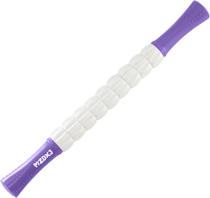 Muscle Roller Massage Roller Stick- Deep Tissue Fascia Blaster for Myofascial Pain Relief, Lymphatic Drainage & Body Sculpting, Handheld Physical Therapy & Recovery Tool (Pink black-18 inch)