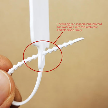 100pcs Reusable Blank Plastic Tags Ties Key Tags 1.45"*2.48" Serrated Tension Sealing Strap with Large Label Plastic Tie Mark Label Waterproof Hang Sign Write on Tag (White, 100pcs)