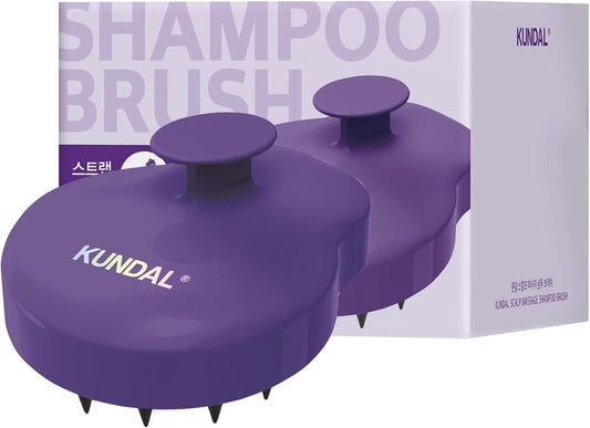 KUNDAL Korean Hair Care Shampoo Brush Hair Massager - Silicone Hair Massager & Scrubber, Deep Cleansing Dandruff Remover & Exfoliating Silicone Massager, Anti-Slip Hair and Scalp Massager