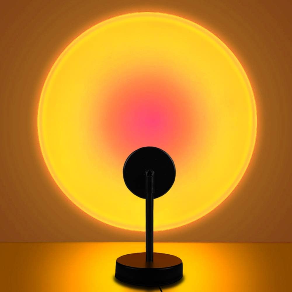YouOKLight Sunset Lamp, Projector Sun Light 10W LED Projection Night Light 180 Degree Rotation Romantic Rainbow Light USB Charging for Photography Party Home Living Room Bedroom Decor, Sun…