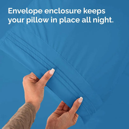 Standard Pillow Cases Set of 10 - Ultra Soft Hotel Quality Pillowcase Covers - Comfy, Cozy & Wrinkle Free - Shrink, Stain and Fade Resistant - Machine Washable Pillow Protectors - 10 Pcs Set - White - Colors B