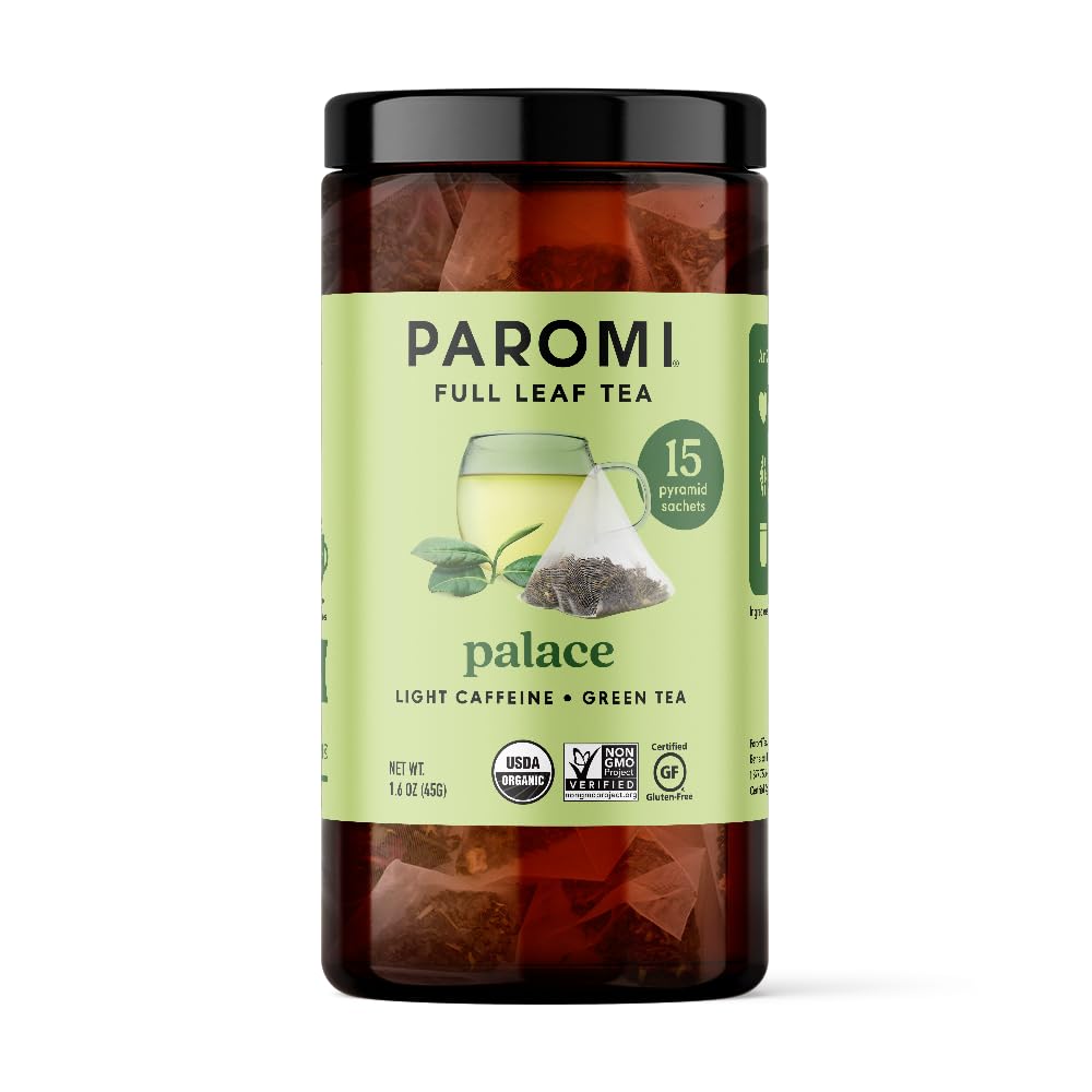 Paromi Chamomile Lavender Rooibos Organic Tea, Signature Jar, 15 Count