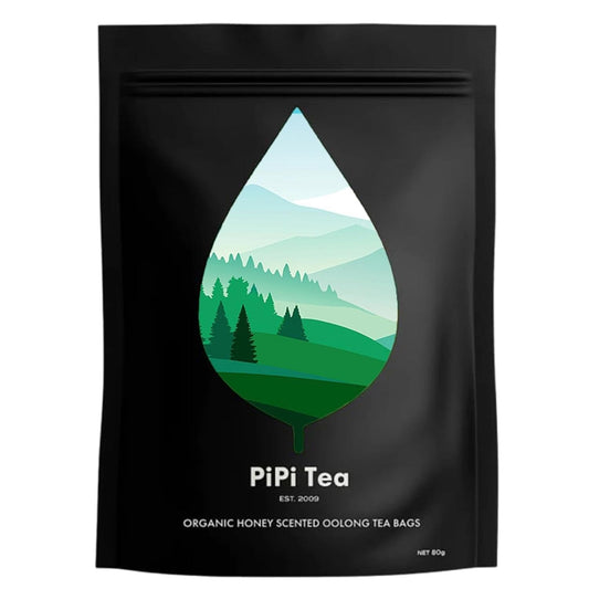 Pipi Tea Organic Oolong Tea Bags, Whole Leaf Oolong Tea, 20 Bags x 4g（1pcs）