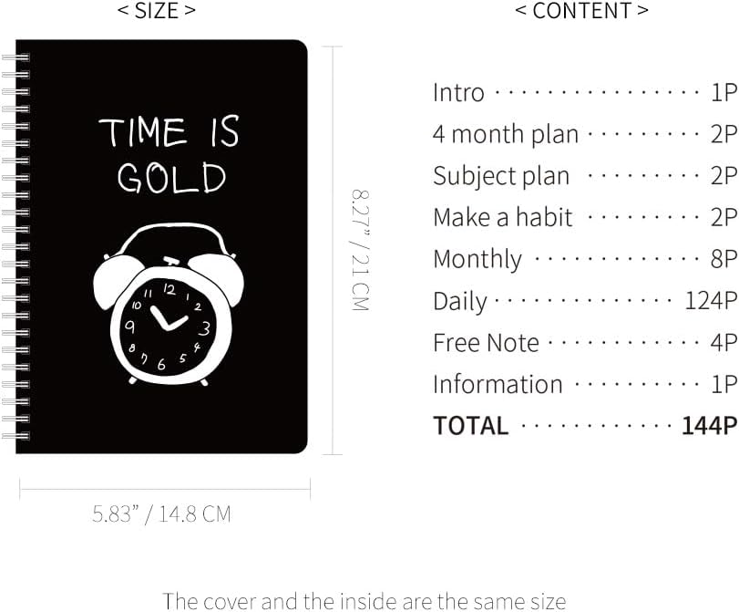 Monolike Basic B5 Monthly + Weekly Planner pad, A SET - Academic Planner, Weekly & Monthly Planner, To-do list, Note pad, Scheduler