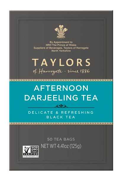 Taylors of Harrogate Afternoon Darjeeling Black Tea, 50ct (Pack of 6)