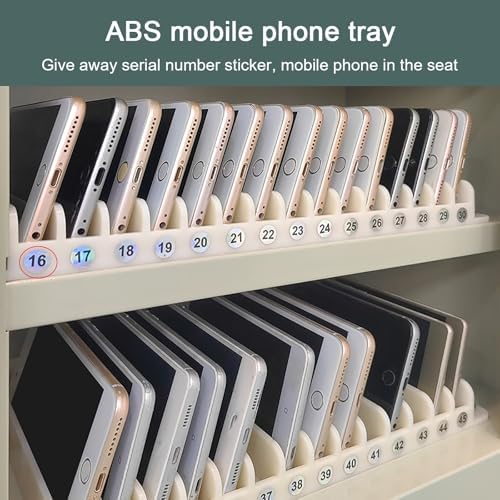 Wall Mounted Cell Phone Jail Lock Box - 15/30/45/60/75 Slots Charging Station for Office, School, Classroom & Factory - Family Time Out Organizer (38x22x33cm/15x9x13in)