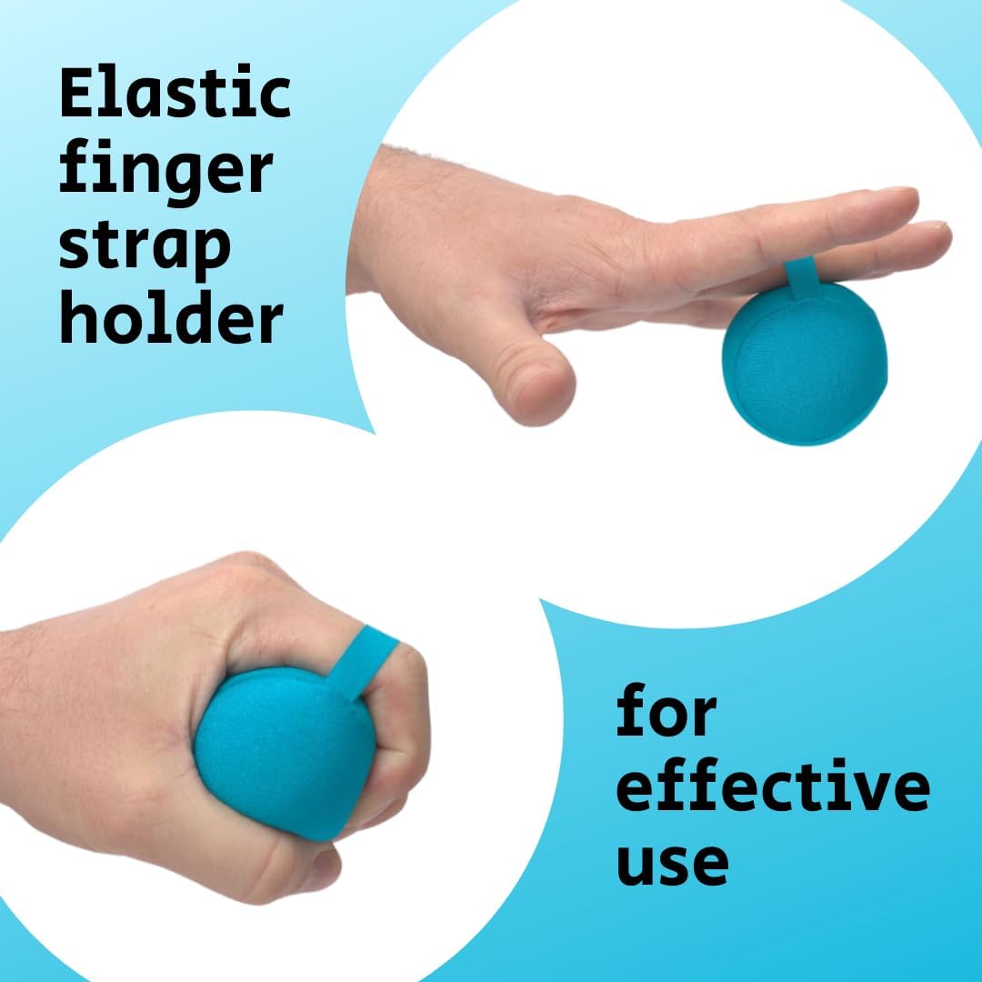 Yogi Stress Ball with Finger Grip Strap – Stress Balls for Adults & Kids, Squishy Ball Stress Relief Toy, Squeeze Ball for Anxiety, Sensory Toys & Fidget Ball for Hand Therapy