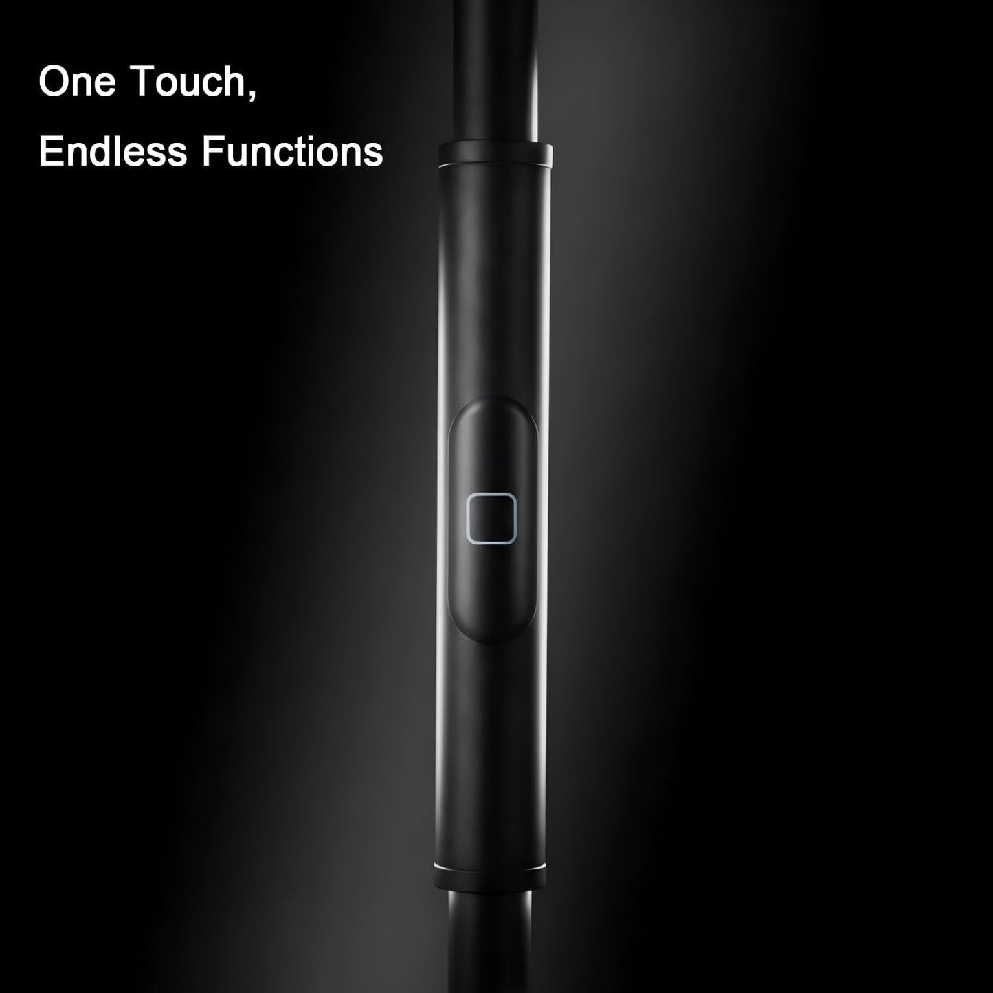 JOOFO LED Torchiere Floor Lamp with Remote, Stepless Dimmable Black