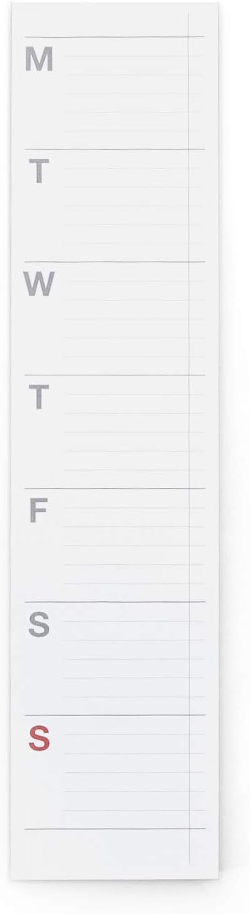 JSTORY Sticky Planner Adhesive Paper Note Columnar Scheduler Organizer to-do One Size Weekly White