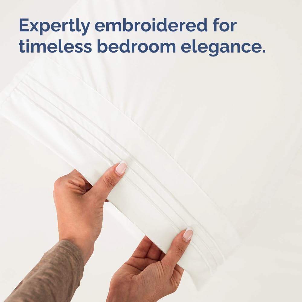 Standard Pillow Cases Set of 10 - Ultra Soft Hotel Quality Pillowcase Covers - Comfy, Cozy & Wrinkle Free - Shrink, Stain and Fade Resistant - Machine Washable Pillow Protectors - 10 Pcs Set - White - Colors B
