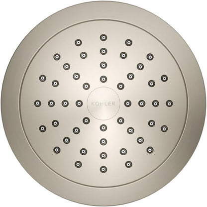 KOHLER 33631-Y-BN Cinq Round Single-Function Filtered Showerhead, Five-Layer Filtration, 2.5 GPM, Full Coverage Spray, Premium Durable Material, Vibrant Brushed Nickel