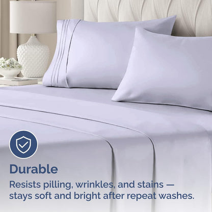 Standard Pillow Cases Set of 10 - Ultra Soft Hotel Quality Pillowcase Covers - Comfy, Cozy & Wrinkle Free - Shrink, Stain and Fade Resistant - Machine Washable Pillow Protectors - 10 Pcs Set - White - Colors B