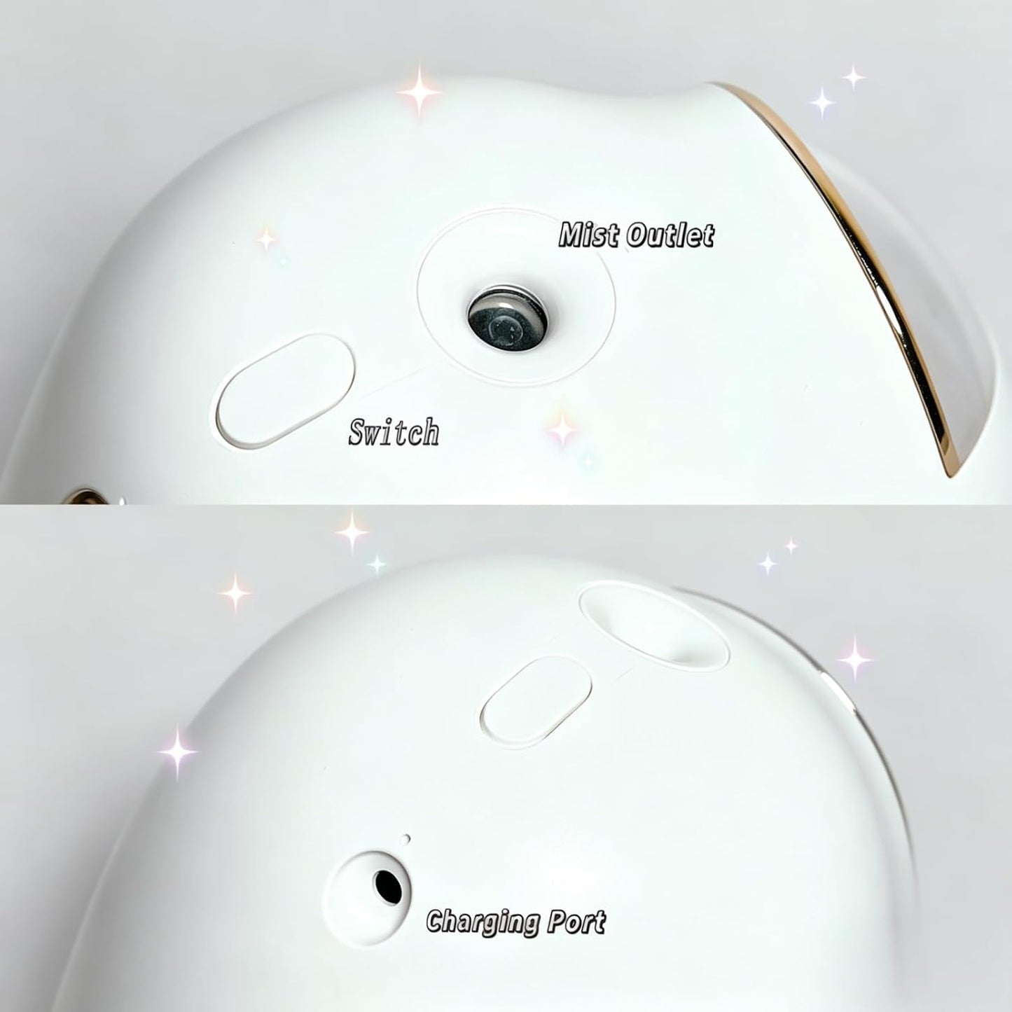 MIPOW x Miffy Cool Mist Humidifier, 350ml Humidifier with RGB Ambient Night Light, Ultra Quiet, Fine Mist, Cute Space Capsule Design, Desktop Humidifier for Bedroom Office Car, White