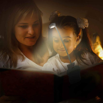 Vekkia 3000K Warm LED Rechargeable Book Light, Easy for Eyes, Clip on Reading Lights for Books in Bed, Car & Travel, Lightweight Slim 2.1 oz. Great for Readers