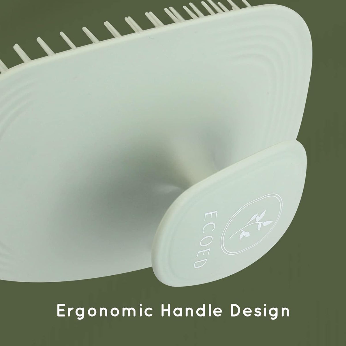 Ecoed Scalp Massager Shampoo Brush, Scalp Scrubber & Exfoliator (Natural)