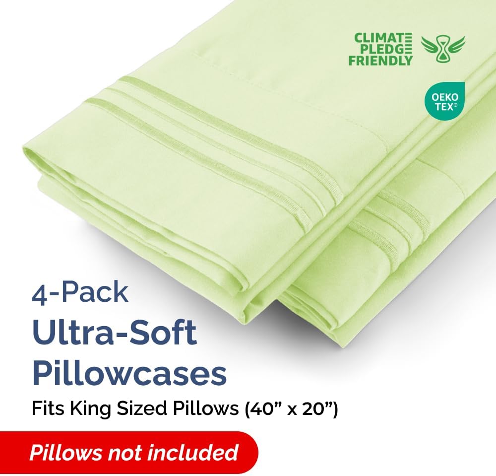 Standard Pillow Cases Set of 10 - Ultra Soft Hotel Quality Pillowcase Covers - Comfy, Cozy & Wrinkle Free - Shrink, Stain and Fade Resistant - Machine Washable Pillow Protectors - 10 Pcs Set - White - Colors A