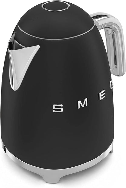 SMEG KLF03 Electric Kettle 1.7L (7 Cup), Retro Hot Water Boiler for Tea & Coffee, Fast Boiling, Auto Shut-Off, Soft Open Lid, 360° Swivel Base Countertop Kettle – Matte Champagne