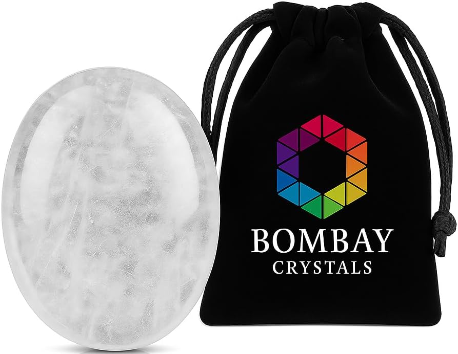 Natural Polished Thumb Palm Crystal for Meditation, Labradorite Worry Stone for Stress Relief, Anxiety Support & Pocket Reiki Healing