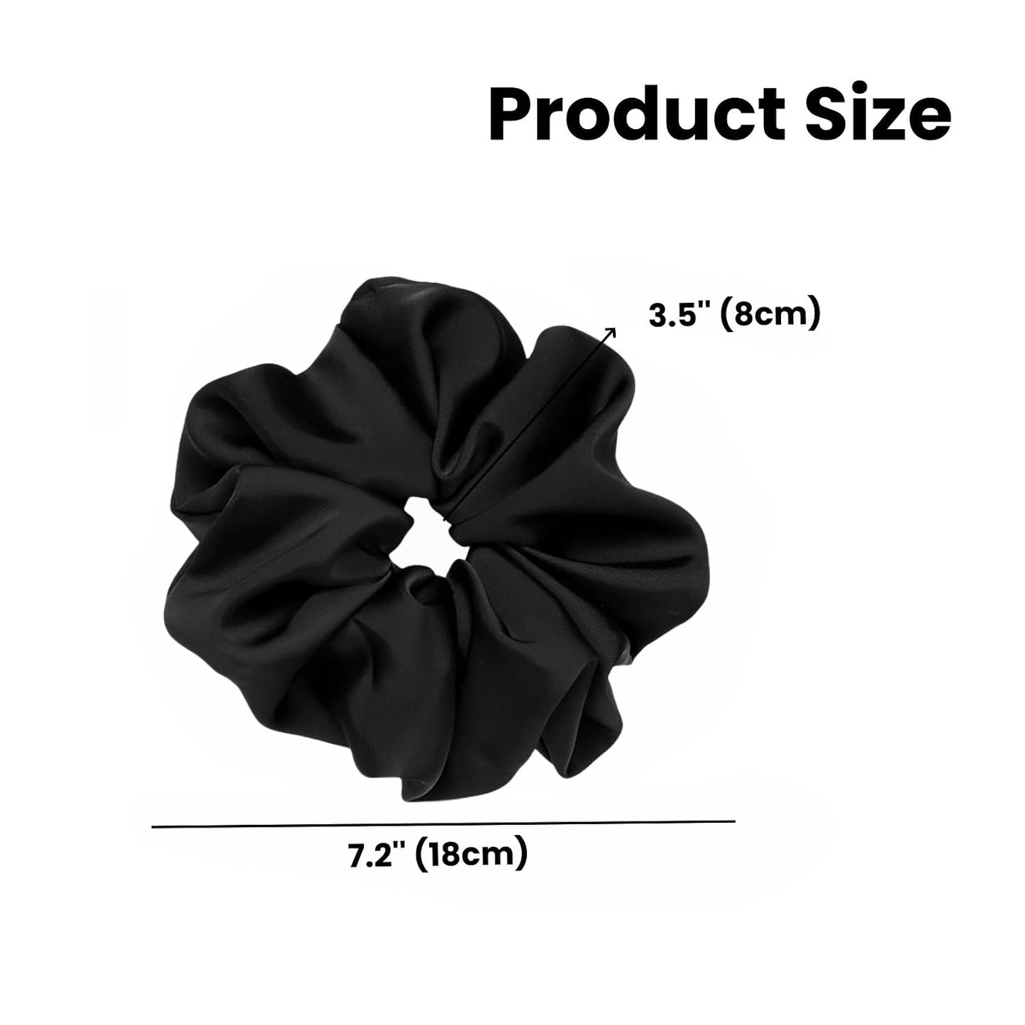 4 Pieces Jumbo Satin Silk Scrunchies for Women 7.2 Inches Large Oversize Scrunchies For Thick Hair Elastic Hair Ties (Pink Mix)