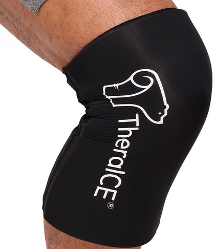 TheraICE Knee Ice Pack Wrap Compression Sleeve for Injuries | Reusable Gel Cold Packs Brace Plus Cold Wrap Recovery for Meniscus Tear, ACL Post Surgery, MCL Pain Relief Without Machine | Women & Men