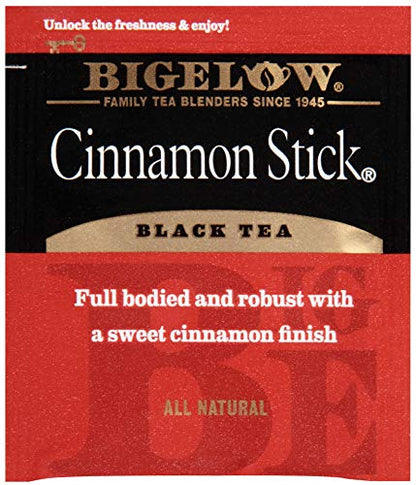Bigelow Cinnamon Stick Black Tea Bags 28-Count Boxes (Pack of 6) Cinnamon Flavored Black Tea Naturally & Artificially Flavored