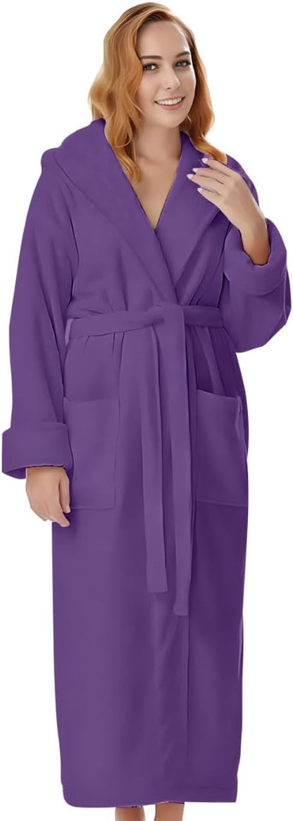 KAHAF COLLECTION Cotton Terry Robes for Women and Men, Terry Shawl Collar Bathrobe, ONE SIZE - UNISEX Men & Women Spa Robe